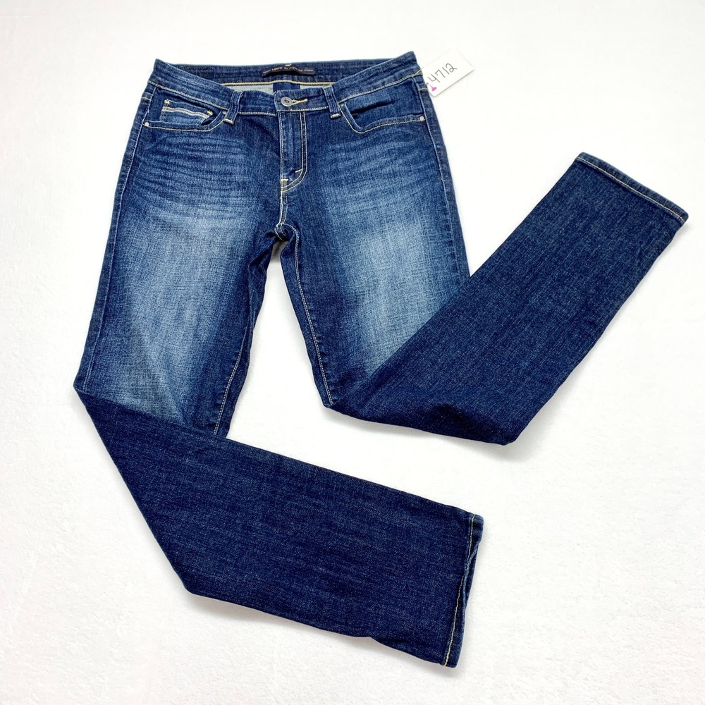 Levi's Mid Rise Skinny Jeans Womens Size 29 Dark Wash Stretch Denim 4712